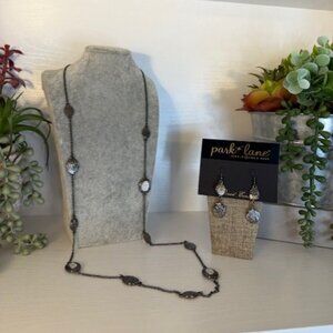 Park Lane "Step Up" Necklace and Earring Set – Sophisticated Hematite
